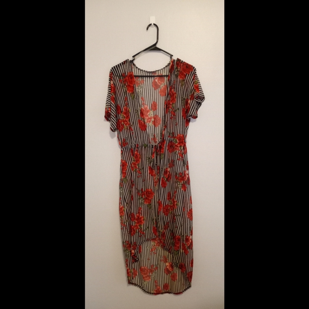 Floral print wrap/cover up- Charlotte Russe